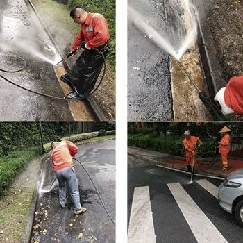 高压清洗路面